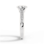 Elena Oval Cut Lab Grown Diamond Platinum Engagement Ring - View 4
