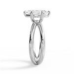 Ada Marquise Cut Lab Grown Diamond 14Kt White Gold Engagement Ring - View 4