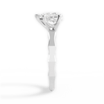 Aaliyah Pear Cut Lab Grown Diamond Platinum Engagement Ring - View 2