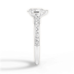 Frances Pear Cut Lab Grown Diamond Platinum Engagement Ring - View 2