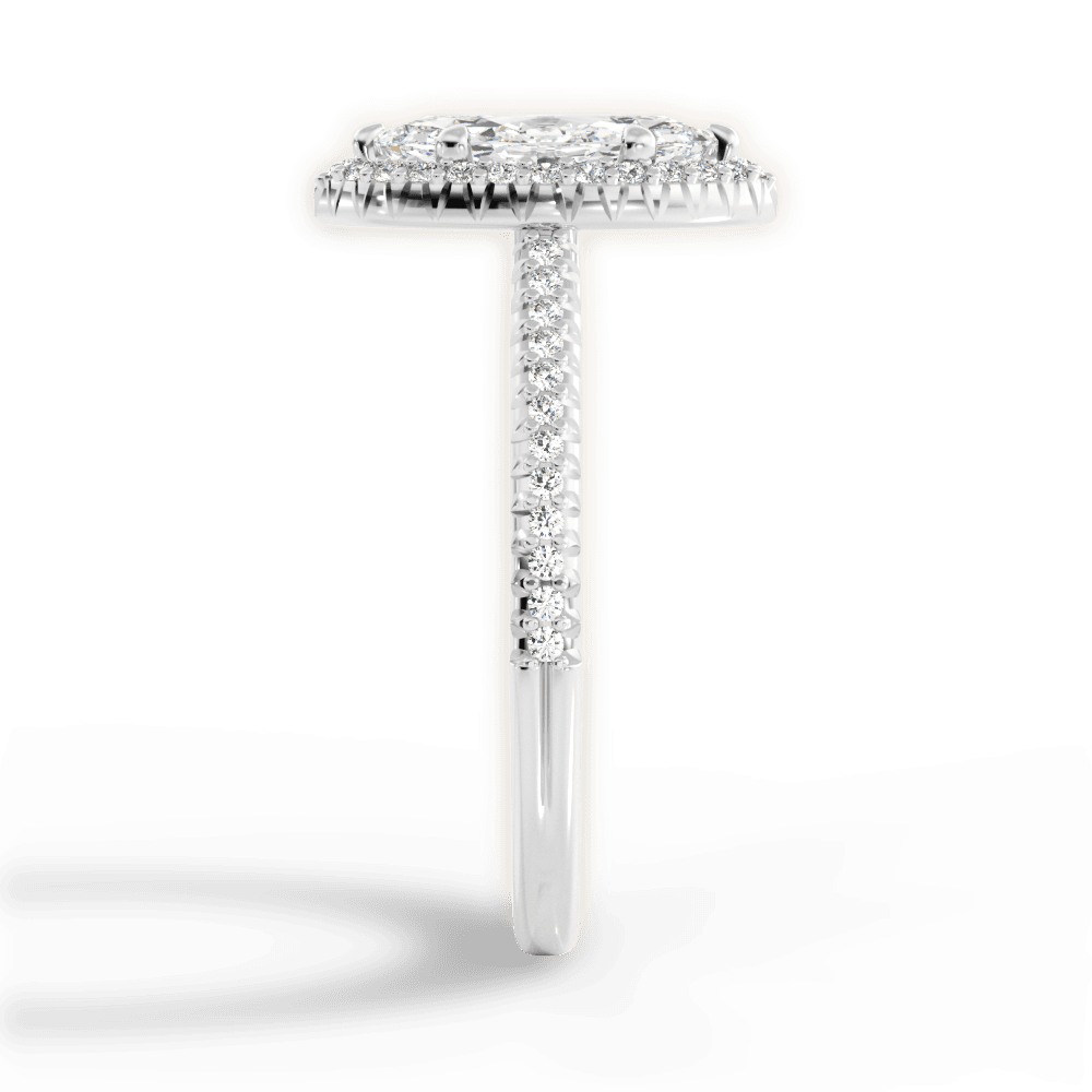 Jenny Marquise Cut Lab Grown Diamond 14Kt White Gold Engagement Ring - View 4