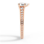 Leslie Pear Cut Lab Grown Diamond 18Kt Rose Gold Engagement Ring - View 3