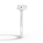 Isabella Heart Cut Lab Grown Diamond Platinum Engagement Ring - View 4