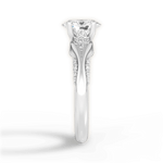 Isabel Oval Cut Lab Grown Diamond 18Kt White Gold Engagement Ring - View 3