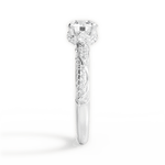Josephine Round Cut Lab Grown Diamond Platinum Engagement Ring - View 4