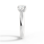 Beverly Cushion Cut Lab Grown Diamond 14Kt White Gold Engagement Ring - View 3