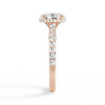 Laura Oval Cut Lab Grown Diamond 18Kt Rose Gold Engagement Ring - View 4
