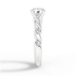 Emma Round Cut Lab Grown Diamond 18Kt White Gold Engagement Ring - View 4