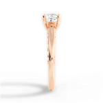Annette Cushion Cut Lab Grown Diamond 18Kt Rose Gold Engagement Ring - View 2
