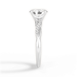 Charlotte Oval Cut Lab Grown Diamond 14Kt White Gold Engagement Ring - View 2