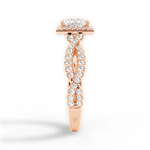 Latoya Princess Cut Lab Grown Diamond 18Kt Rose Gold Engagement Ring - View 4