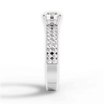 Kayla Round Cut Lab Grown Diamond Platinum Engagement Ring - View 4