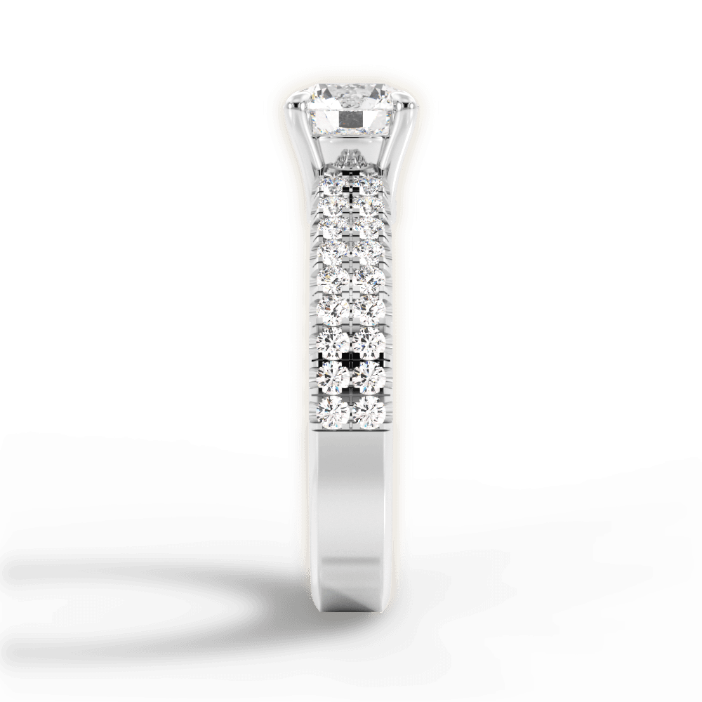 Kayla Round Cut Lab Grown Diamond Platinum Engagement Ring - View 4