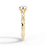 Christina Round Cut Lab Grown Diamond 18Kt Yellow Gold Engagement Ring - View 4