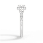 Kara Radiant Cut Lab Grown Diamond Platinum Engagement Ring - View 2