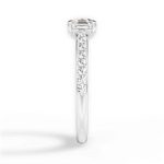 Elizabeth Asscher Cut Lab Grown Diamond 18Kt White Gold Engagement Ring - View 4