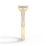 Elizabeth Emerald Cut Lab Grown Diamond 18Kt Yellow Gold Engagement Ring - View 4
