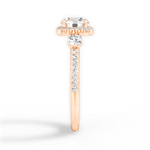 Julia Round Cut Lab Grown Diamond 18Kt Rose Gold Engagement Ring - View 2