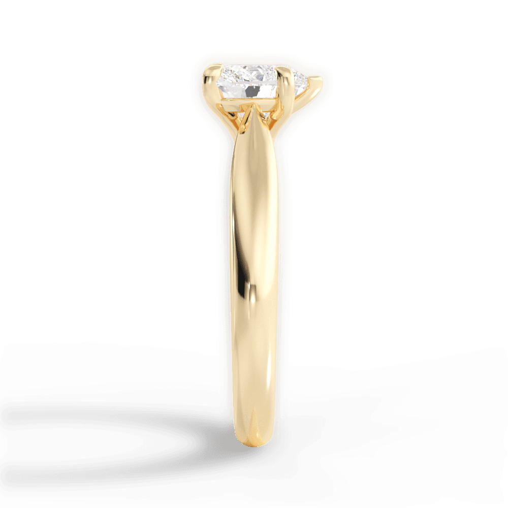 Colleen Heart Cut Lab Grown Diamond 18Kt Yellow Gold Engagement Ring - View 2