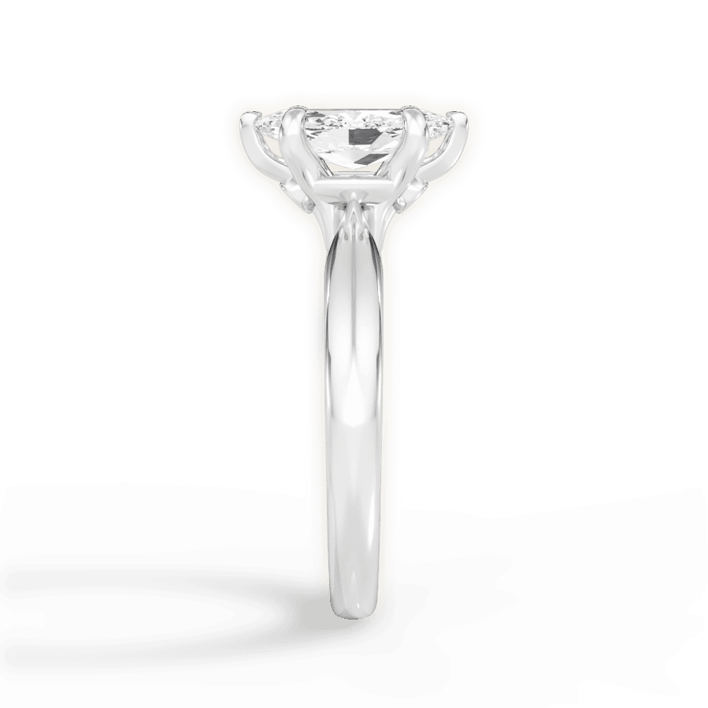 Amanda Marquise Cut Lab Grown Diamond 18Kt White Gold Engagement Ring - View 3