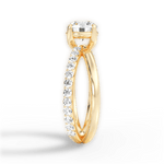 Jennifer Round Cut Lab Grown Diamond 18Kt Yellow Gold Engagement Ring - View 3
