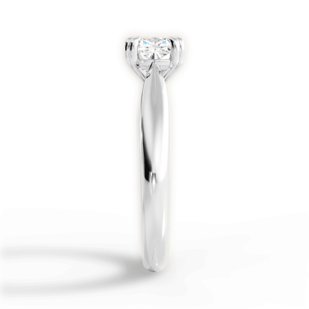 Camila Cushion Cut Lab Grown Diamond Platinum Engagement Ring - View 3