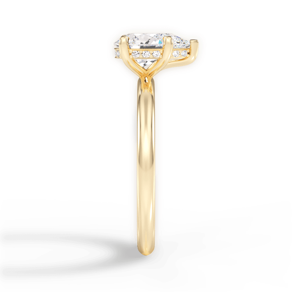Brenda Pear Cut Lab Grown Diamond 18Kt Yellow Gold Engagement Ring - View 3