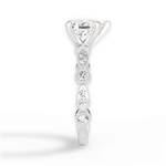 Edith Pear Cut Lab Grown Diamond 18Kt White Gold Engagement Ring - View 4