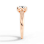 Carol Radiant Cut Lab Grown Diamond 18Kt Rose Gold Engagement Ring - View 4
