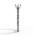 Janet Cushion Cut Lab Grown Diamond 18Kt White Gold Engagement Ring - View 2