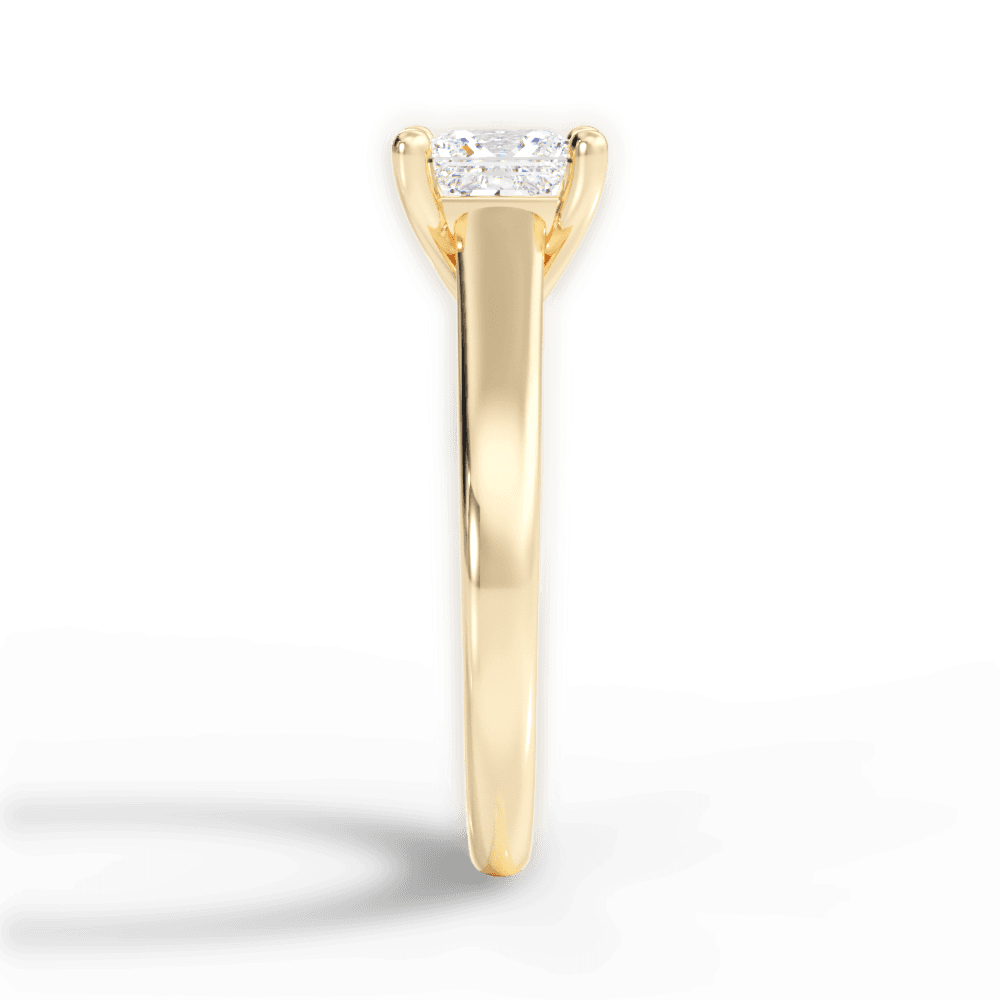 Ariana Princess Cut Lab Grown Diamond 18Kt Yellow Gold Engagement Ring - View 3