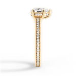 Janet Pear Cut Lab Grown Diamond 18Kt Yellow Gold Engagement Ring - View 3