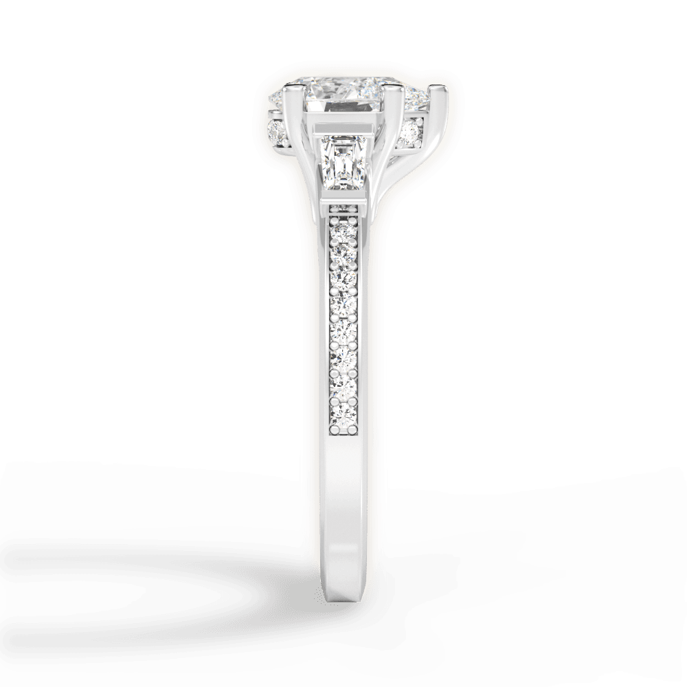 Katie Pear Cut Lab Grown Diamond 18Kt White Gold Engagement Ring - View 4