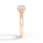 Elaine Asscher Cut Lab Grown Diamond 18Kt Rose Gold Engagement Ring - View 4