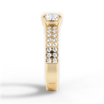 Kayla Cushion Cut Lab Grown Diamond 18Kt Yellow Gold Engagement Ring - View 4