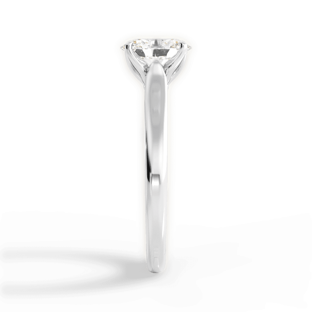 Carrie Oval Cut Lab Grown Diamond Platinum Engagement Ring - View 4