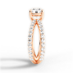 Lauren Round Cut Lab Grown Diamond 18Kt Rose Gold Engagement Ring - View 4