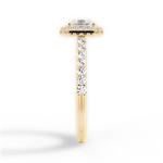 Kathleen Asscher Cut Lab Grown Diamond 18Kt Yellow Gold Engagement Ring - View 3