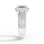 Madison Emerald Cut Lab Grown Diamond Platinum Engagement Ring - View 4
