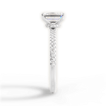 Giselle Emerald Cut Lab Grown Diamond 18Kt White Gold Engagement Ring - View 3