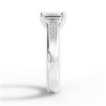Brittany Emerald Cut Lab Grown Diamond Platinum Engagement Ring - View 3
