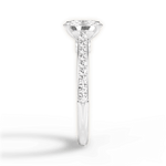 Frances Oval Cut Lab Grown Diamond Platinum Engagement Ring - View 2