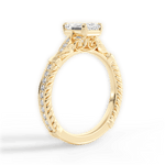 Gabriela Emerald Cut Lab Grown Diamond 18Kt Yellow Gold Engagement Ring - View 4