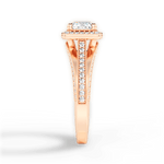 Lillian Cushion Cut Lab Grown Diamond 18Kt Rose Gold Engagement Ring - View 3
