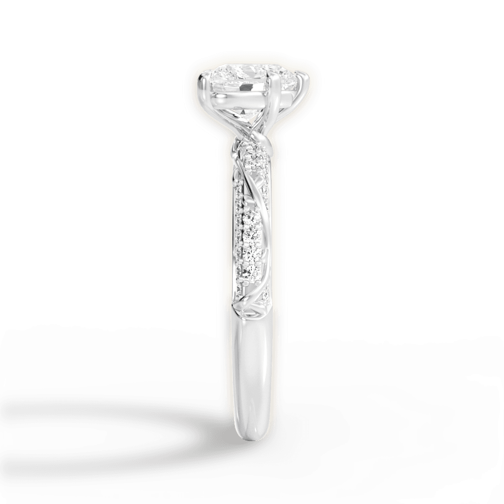 Gloria Heart Cut Lab Grown Diamond 14Kt White Gold Engagement Ring - View 2