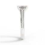 Delia Emerald Cut Lab Grown Diamond Platinum Engagement Ring - View 4
