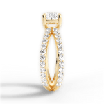 Lauren Cushion Cut Lab Grown Diamond 18Kt Yellow Gold Engagement Ring - View 3