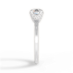 Gemma Asscher Cut Lab Grown Diamond 18Kt White Gold Engagement Ring - View 4