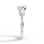 Geraldine Oval Cut Lab Grown Diamond 14Kt White Gold Engagement Ring - View 2