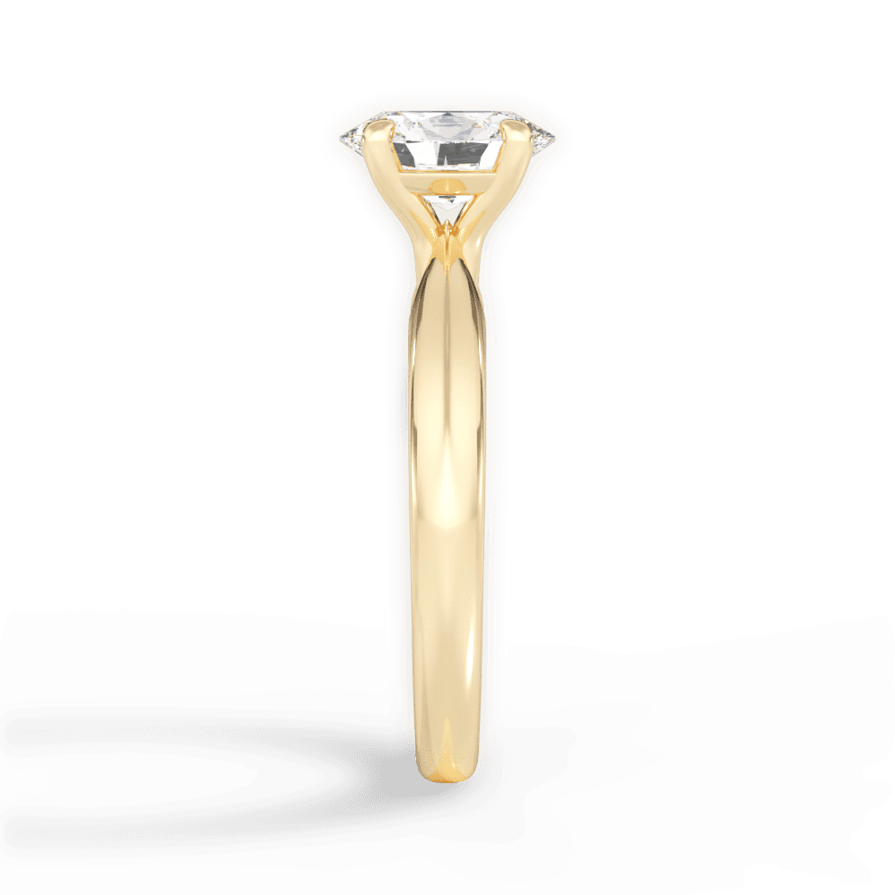Beth Oval Cut Lab Grown Diamond 18Kt Yellow Gold Engagement Ring - View 3